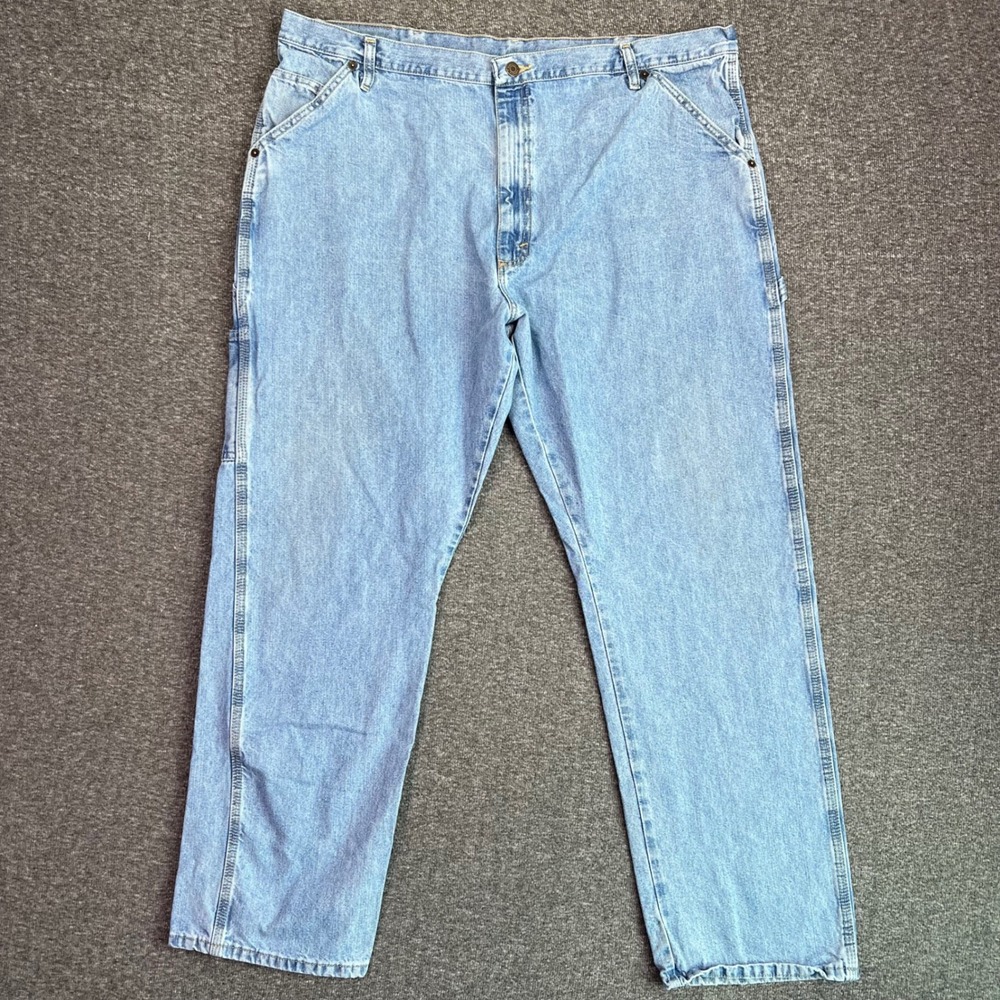 Wrangler Jeans Men Fits42x31.5 Light Carpenter Workwear Denim Western Rodeo Farm